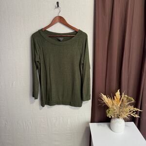 MIX by 41Hawthorn Top Size M Green Long Sleeve Pullover Soft Lightweight Knit